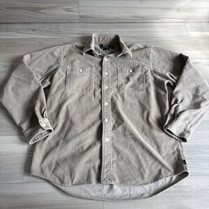 Polo Sport Ralph Lauren Mens M‎ Heavy Cotton Corduroy Button Up Shirt Shacket
